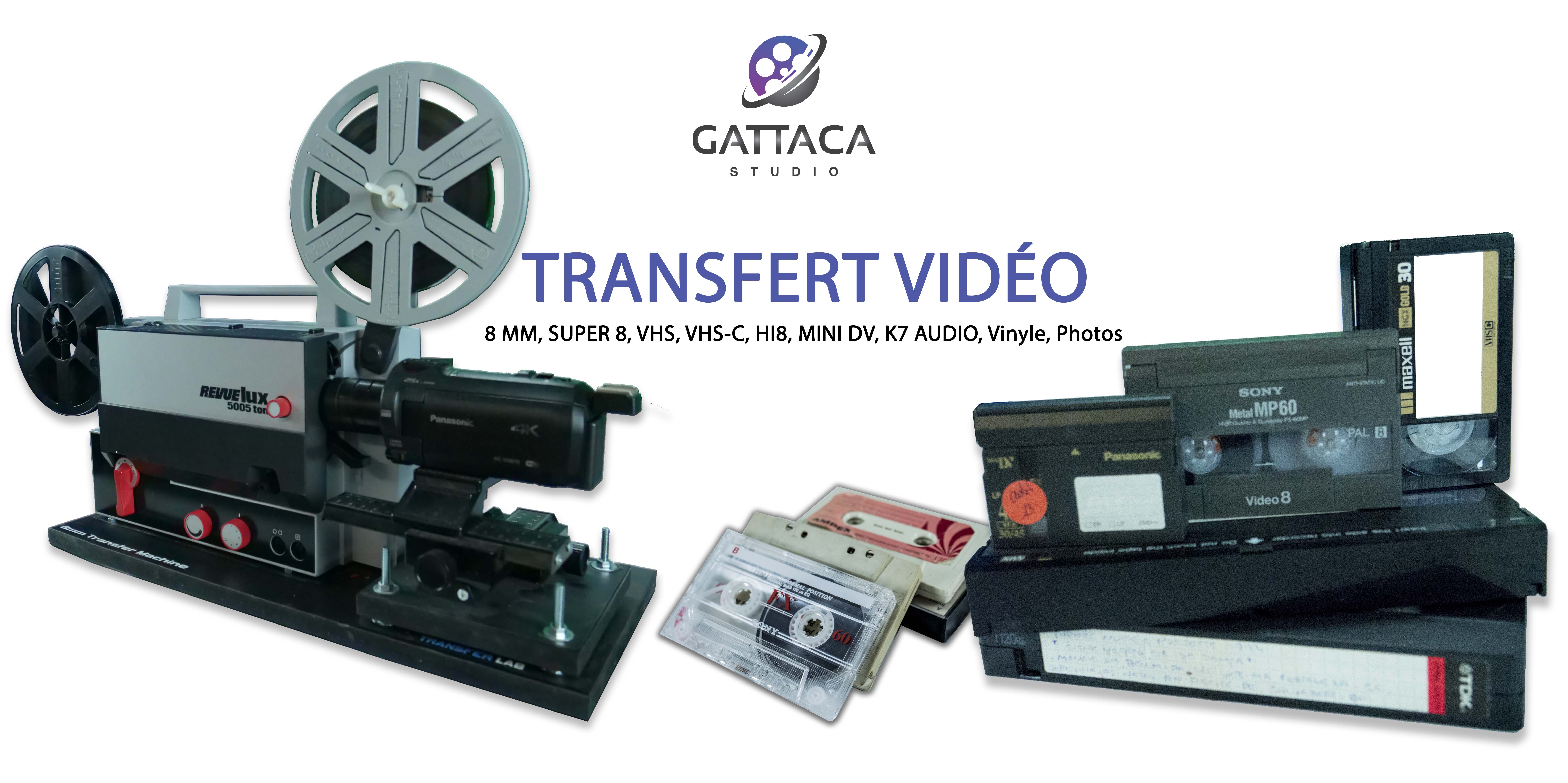 numerisation transfert video Numérisation de cassettes VHS, Hi8 et MiniDV réalisées par Gattaca Studio, spécialiste en conversion vidéo au Havre, Normandie